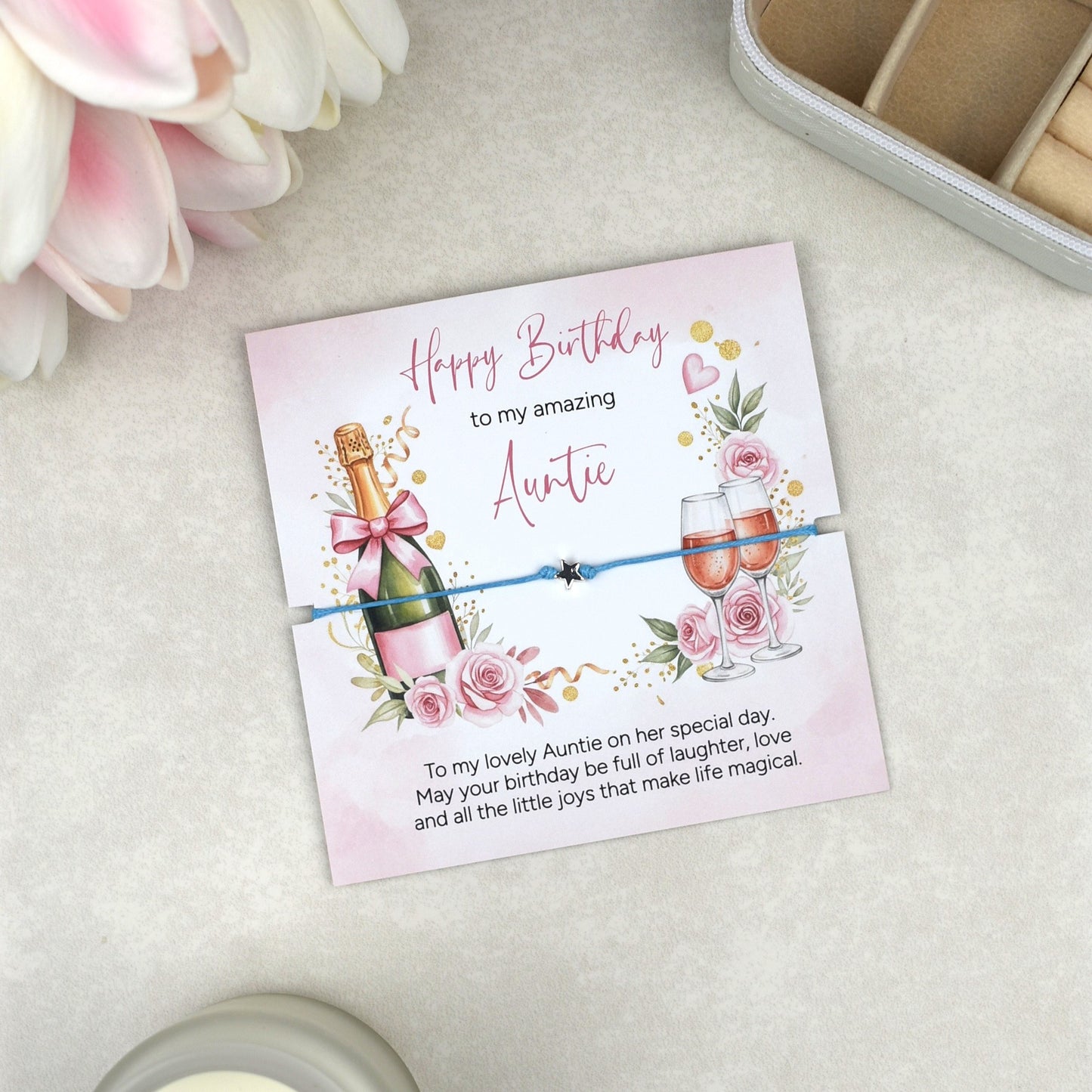 Happy Birthday To My Amazing Auntie Bracelet Gift | Auntie Birthday Jewellery