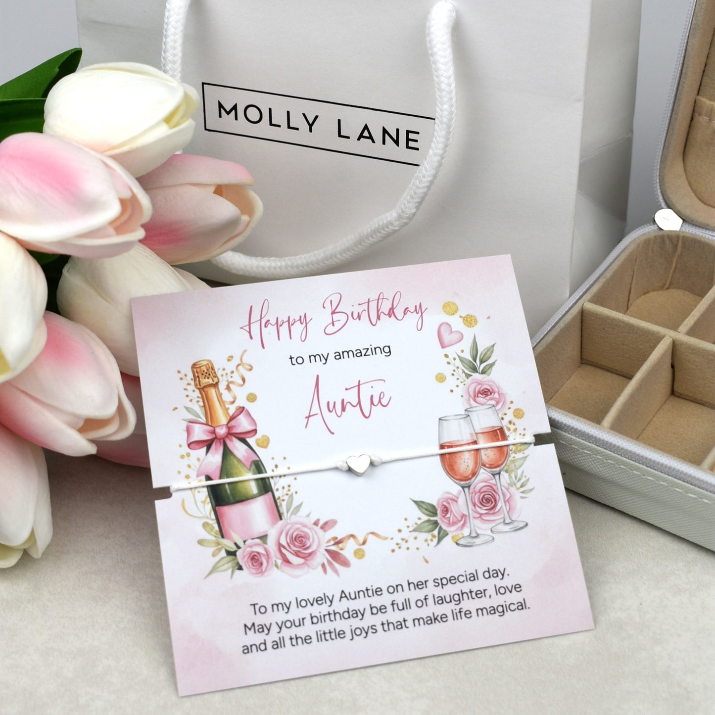 Happy Birthday To My Amazing Auntie Bracelet Gift | Auntie Birthday Jewellery