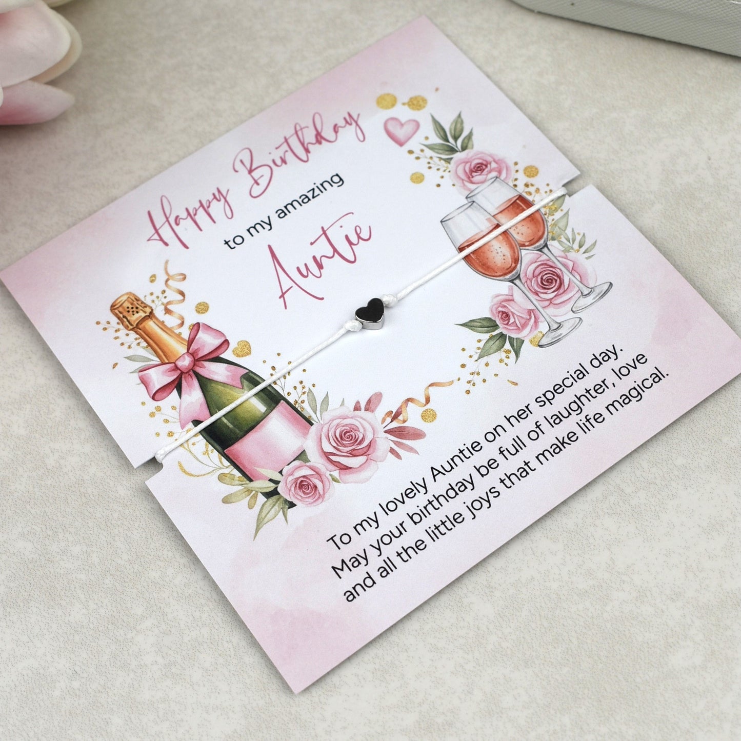 Happy Birthday To My Amazing Auntie Bracelet Gift | Auntie Birthday Jewellery