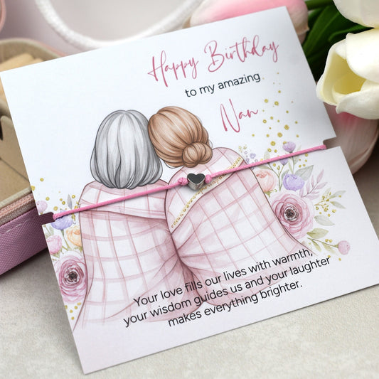 Elegant Amazing Nan Birthday bracelet, sentimental jewellery gift for Nan, perfect birthday present from Grandchildren, cherished keepsake, meaningful Nan bracelet for special occasion, thoughtful jewellery gift for Nan