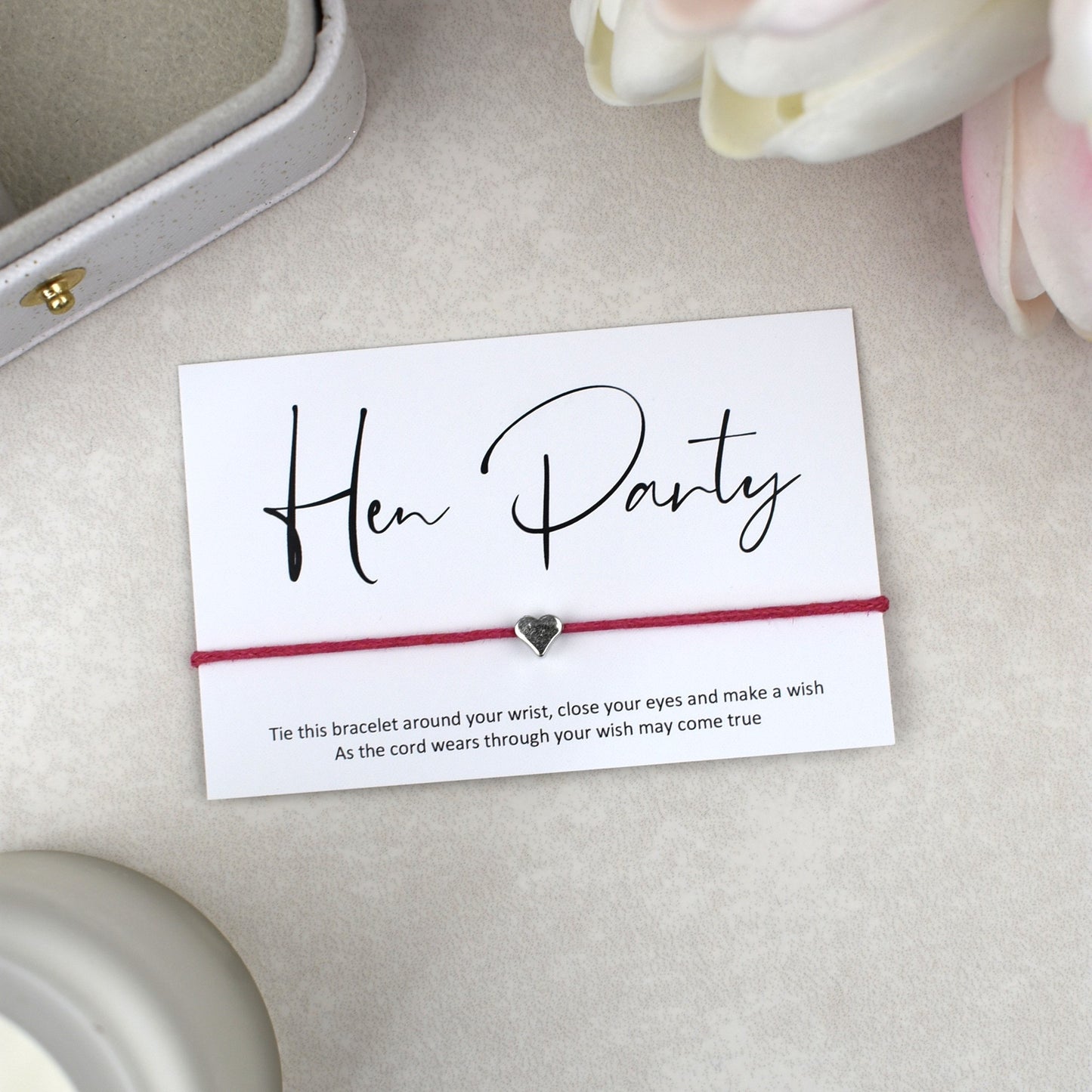 CLEARANCE - Hen Party Wish Bracelet | Heart Charm