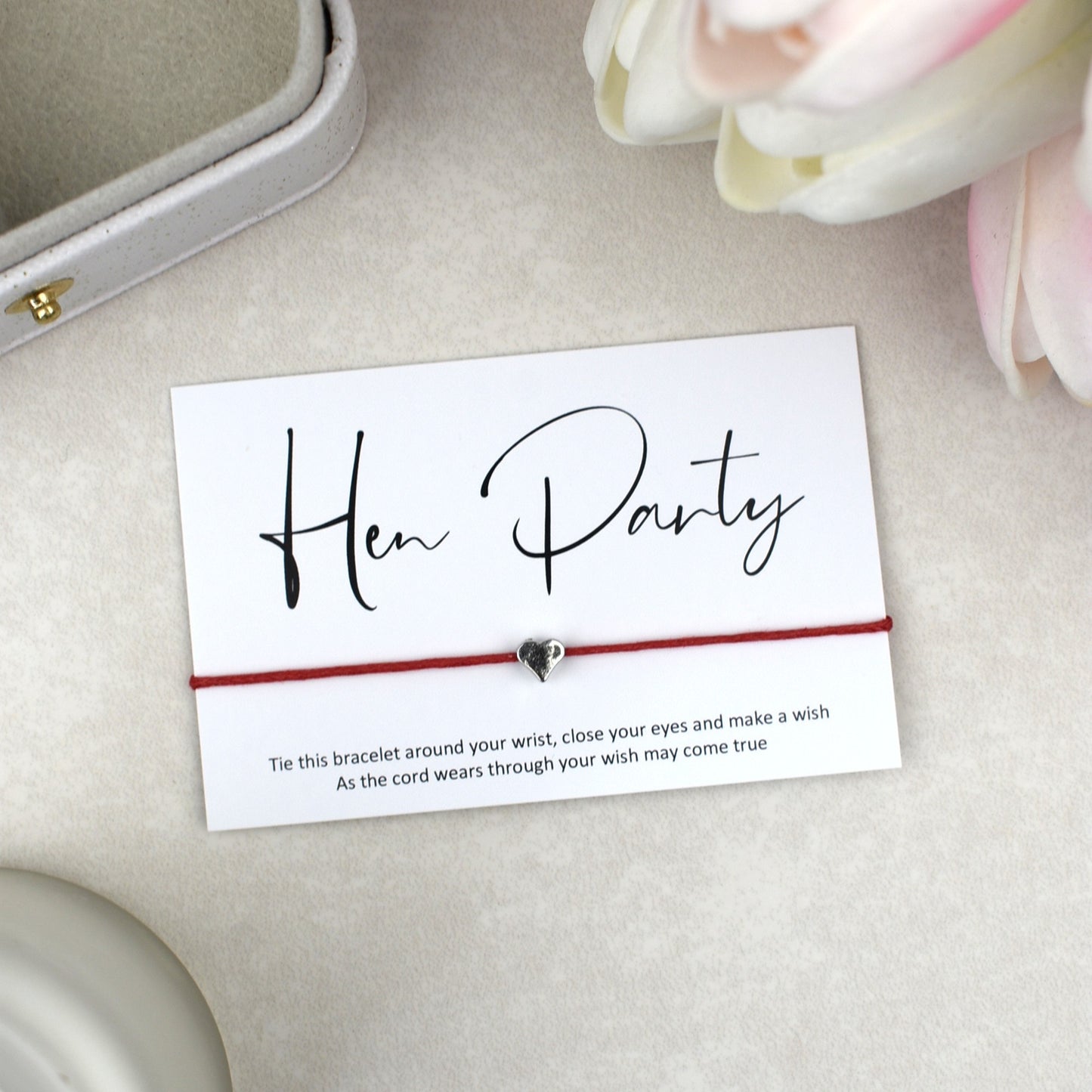 CLEARANCE - Hen Party Wish Bracelet | Heart Charm