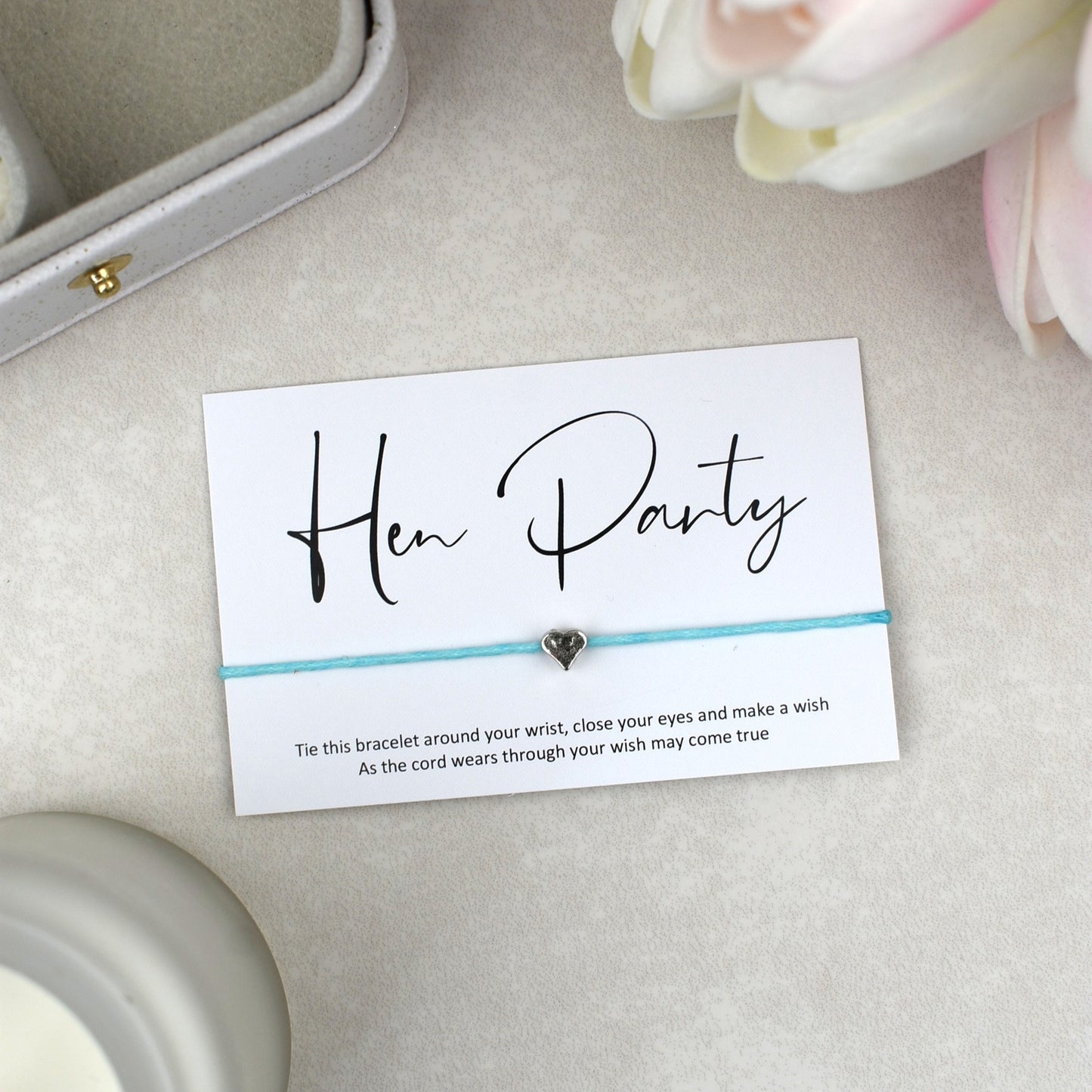 CLEARANCE - Hen Party Wish Bracelet | Heart Charm