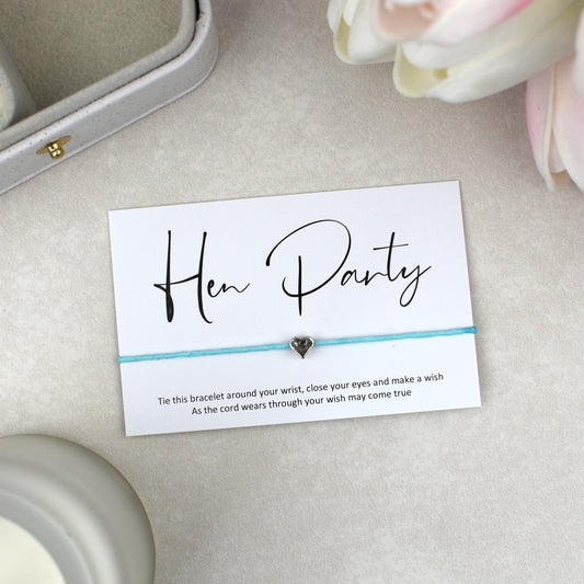 CLEARANCE - Hen Party Wish Bracelet | Heart Charm
