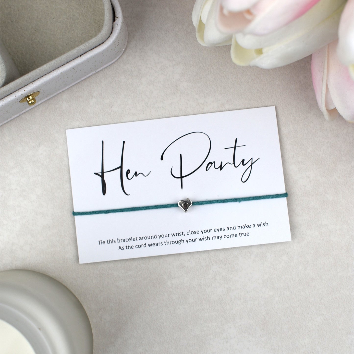 CLEARANCE - Hen Party Wish Bracelet | Heart Charm