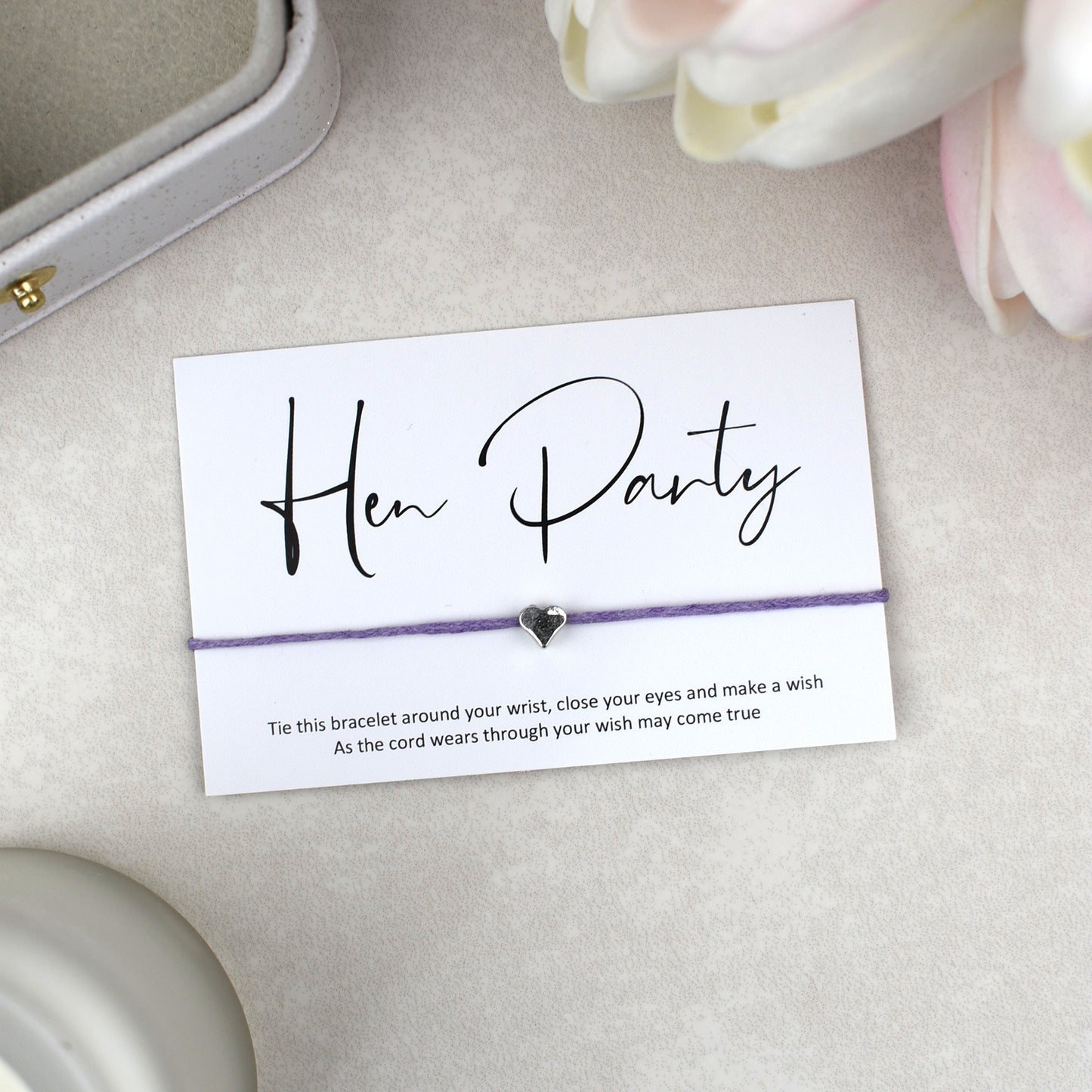 CLEARANCE - Hen Party Wish Bracelet | Heart Charm