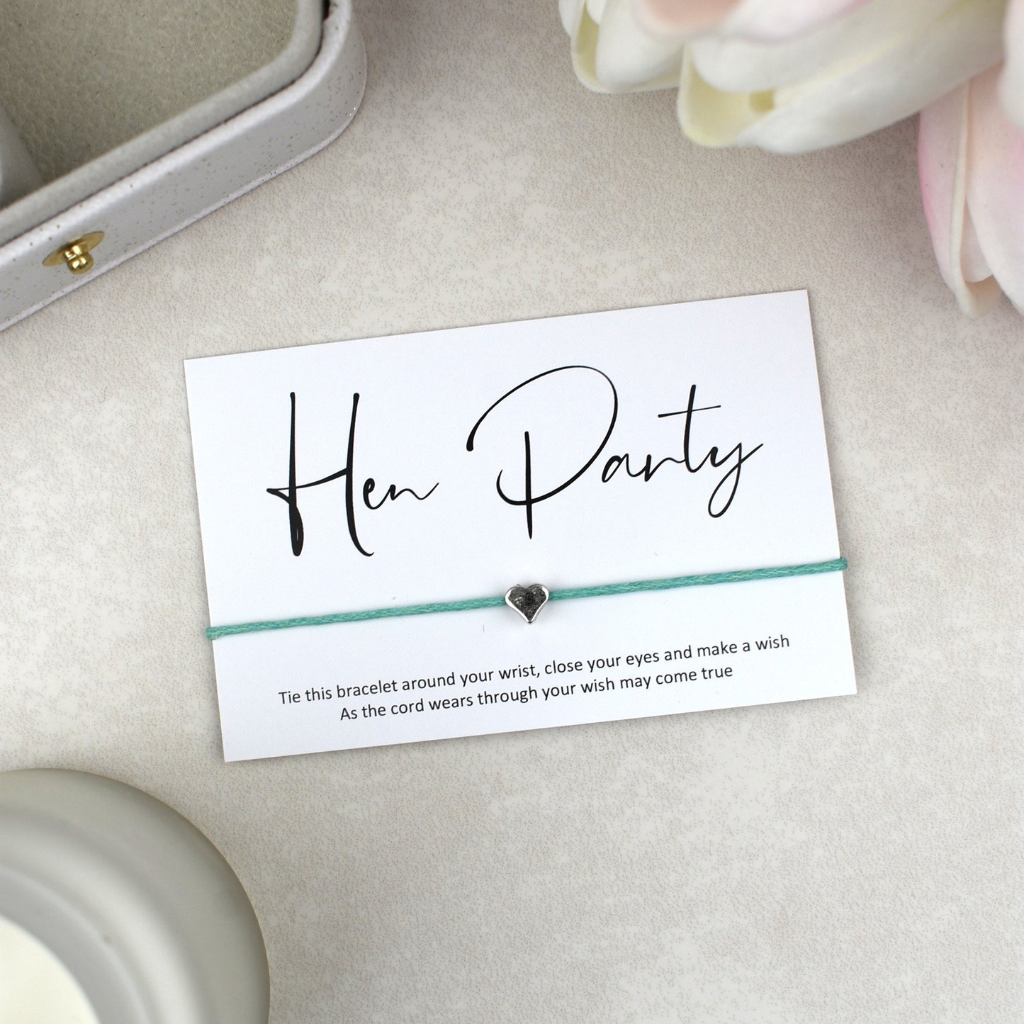 CLEARANCE - Hen Party Wish Bracelet | Heart Charm