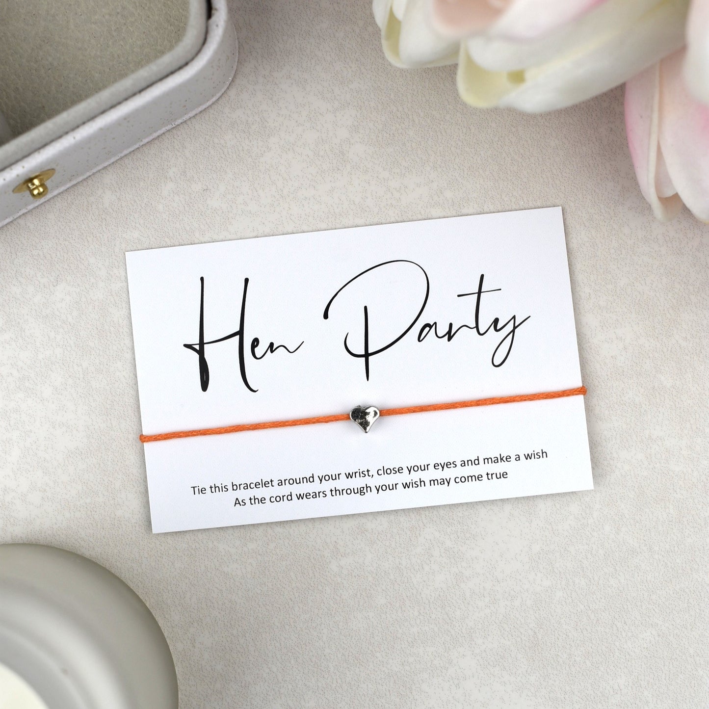 CLEARANCE - Hen Party Wish Bracelet | Heart Charm