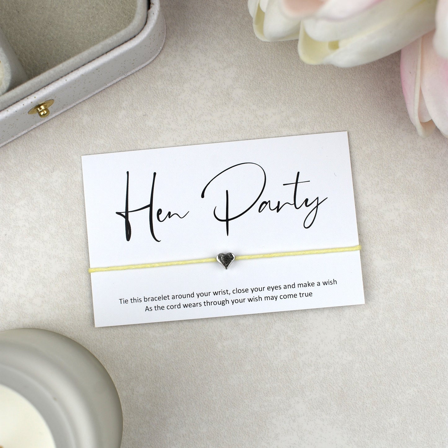 CLEARANCE - Hen Party Wish Bracelet | Heart Charm