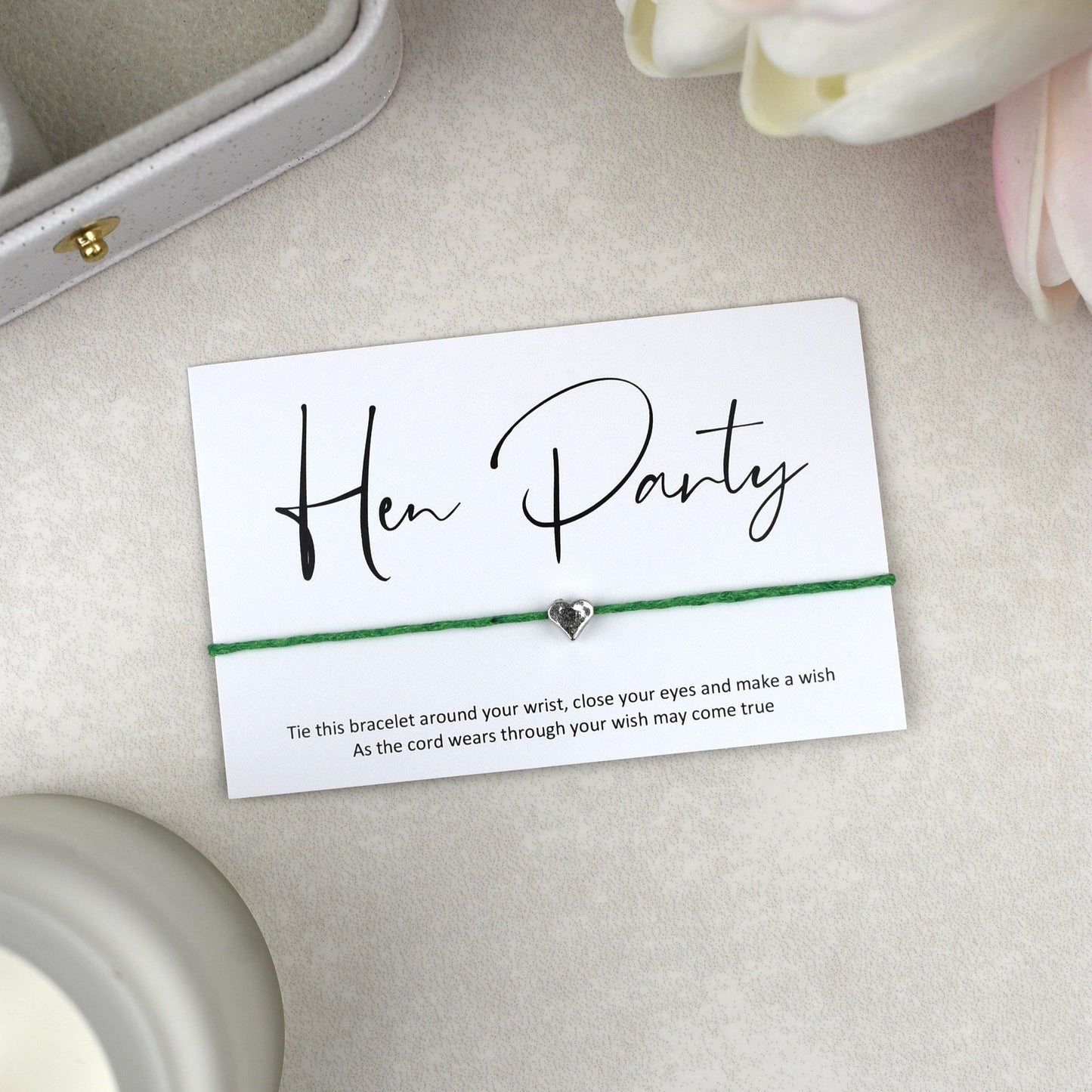 CLEARANCE - Hen Party Wish Bracelet | Heart Charm