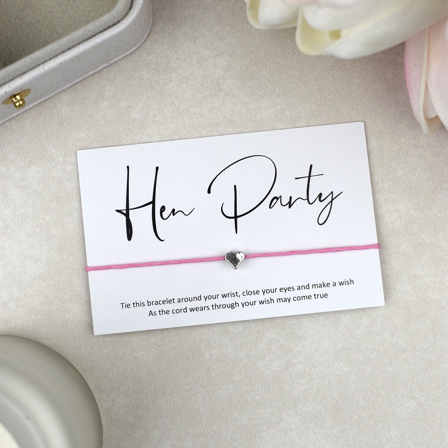 CLEARANCE - Hen Party Wish Bracelet | Heart Charm