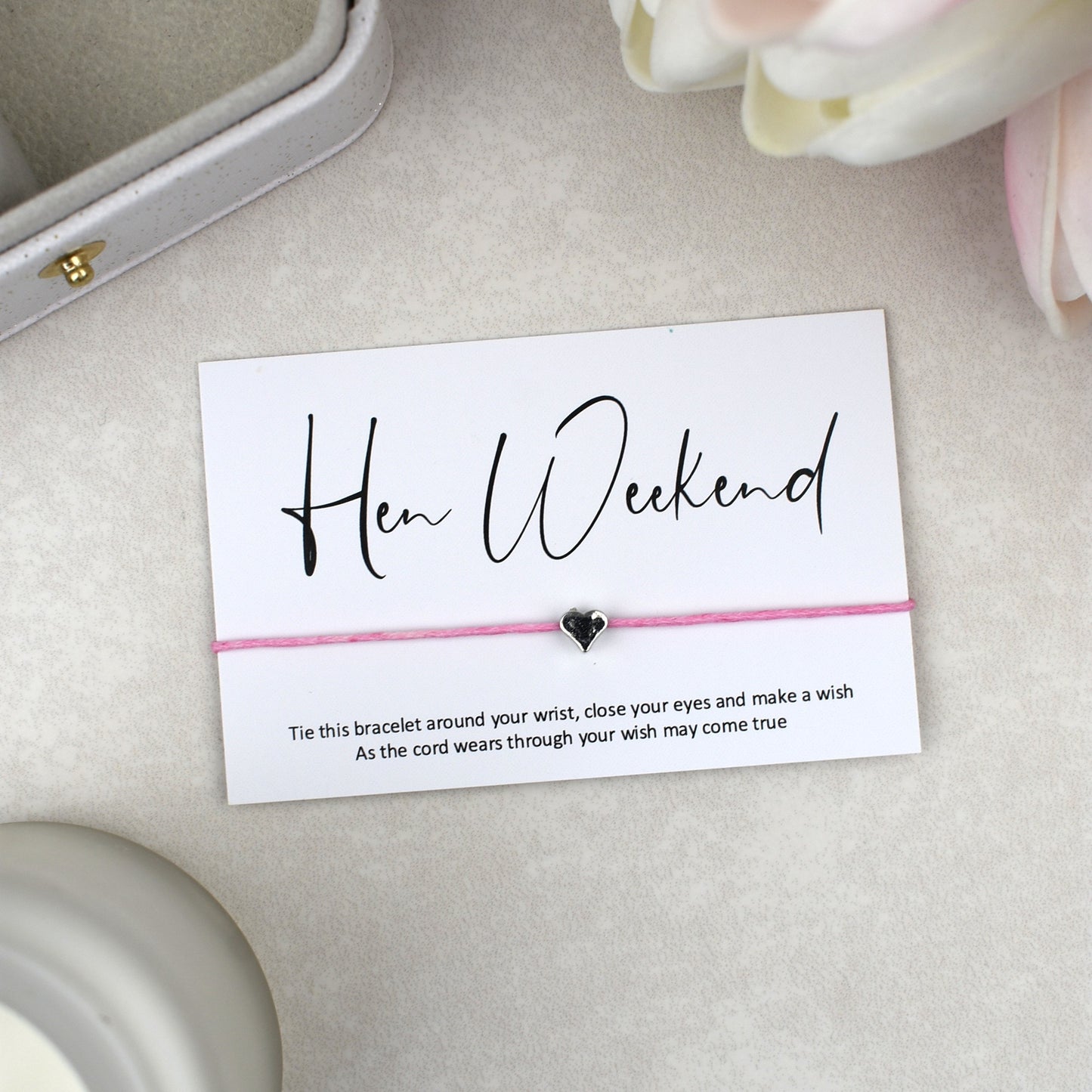 CLEARANCE - Hen Weekend Wish Bracelet | Heart Charm