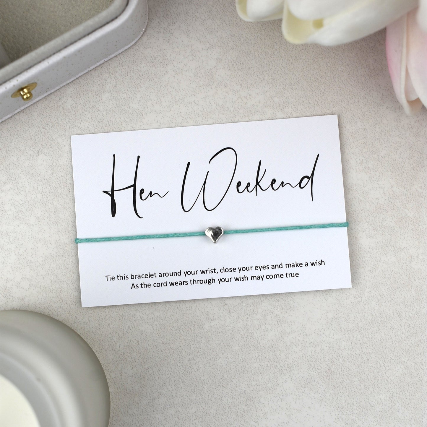 CLEARANCE - Hen Weekend Wish Bracelet | Heart Charm