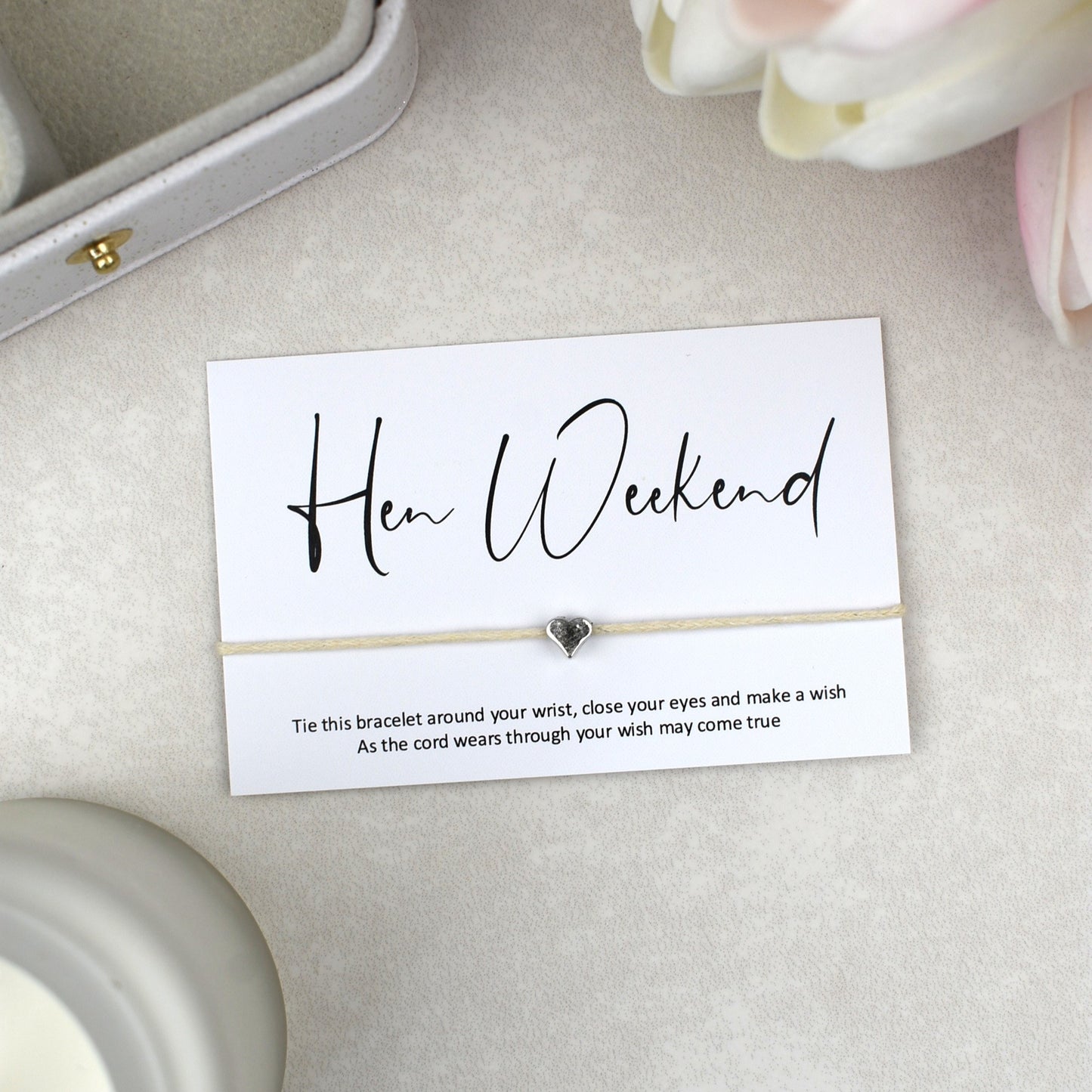 CLEARANCE - Hen Weekend Wish Bracelet | Heart Charm