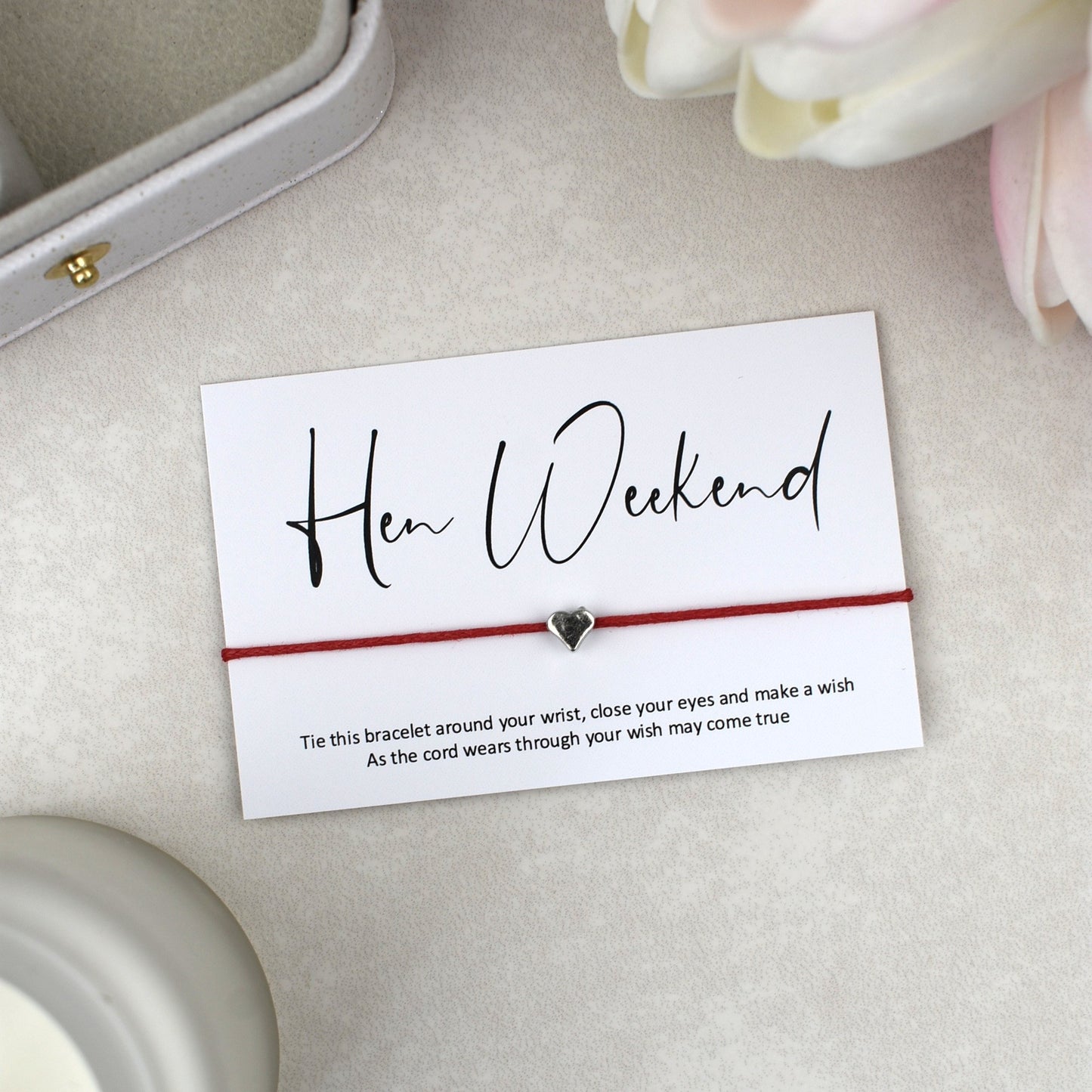 CLEARANCE - Hen Weekend Wish Bracelet | Heart Charm