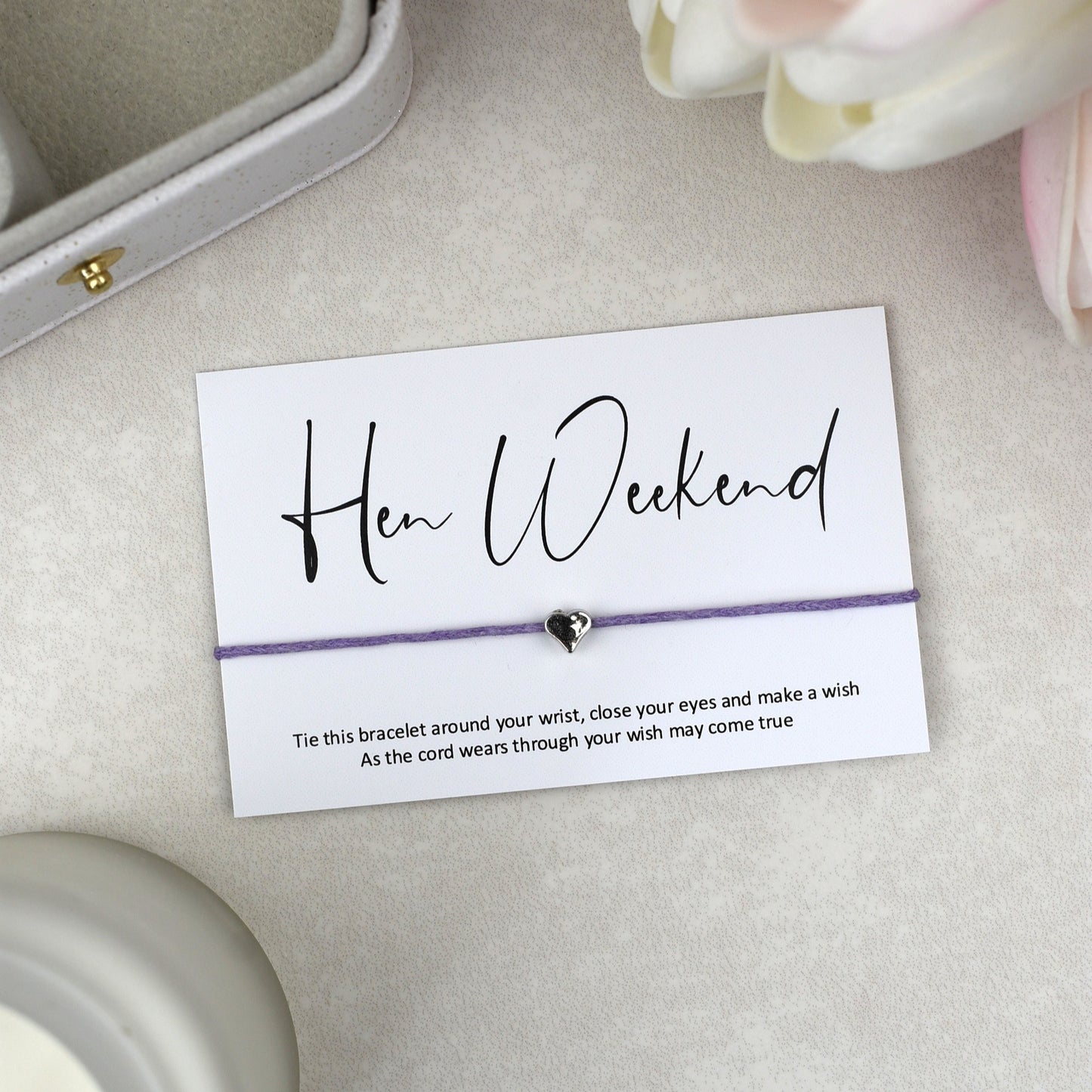 CLEARANCE - Hen Weekend Wish Bracelet | Heart Charm