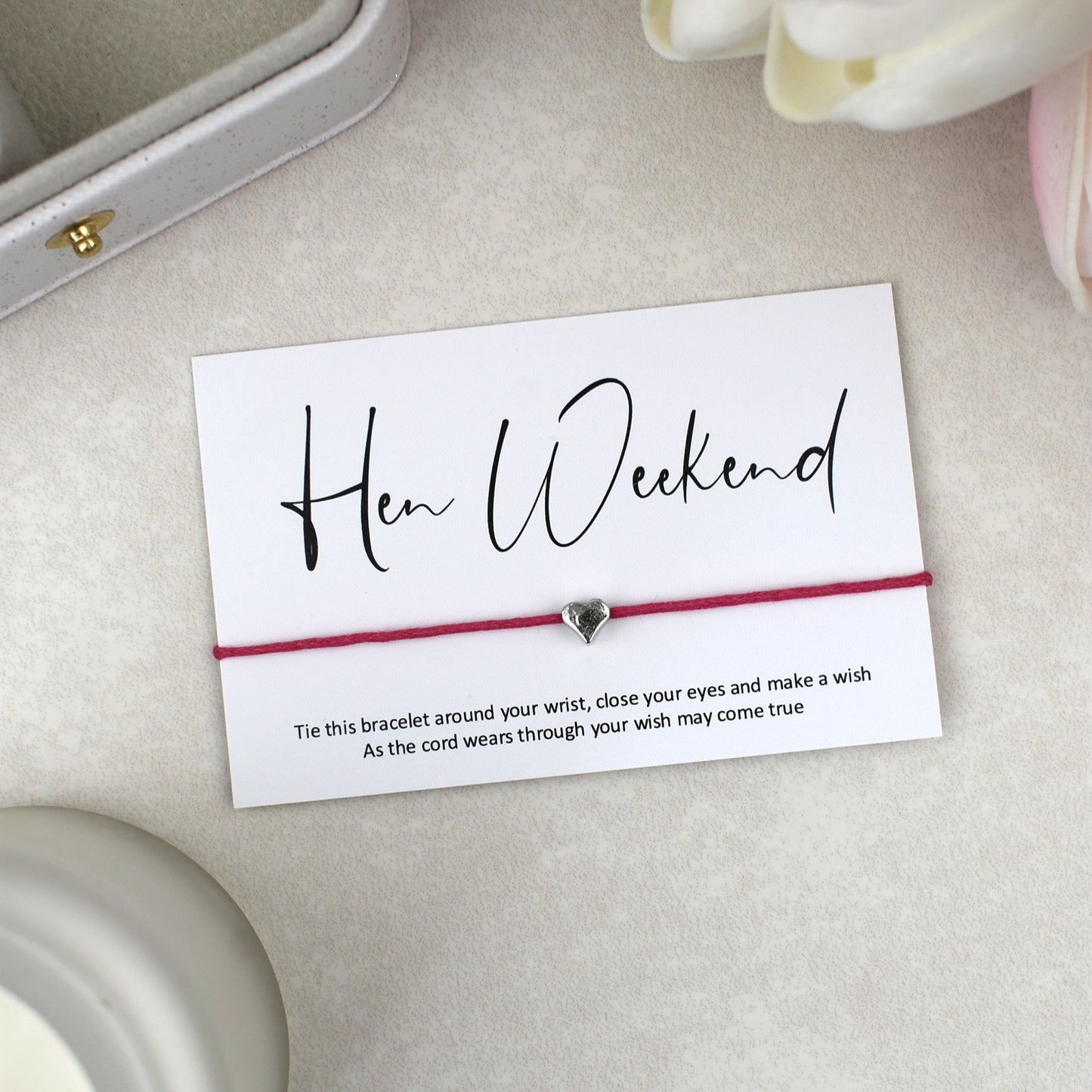 CLEARANCE - Hen Weekend Wish Bracelet | Heart Charm