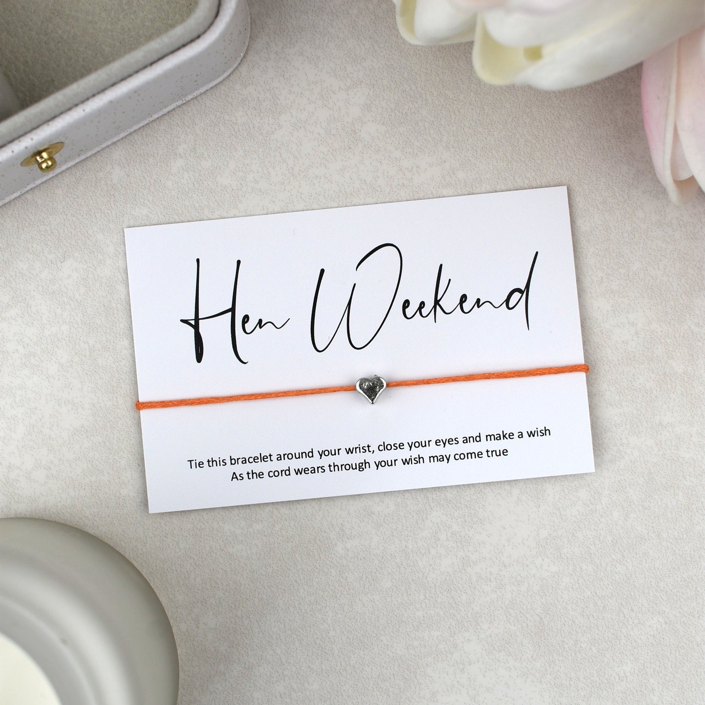 CLEARANCE - Hen Weekend Wish Bracelet | Heart Charm