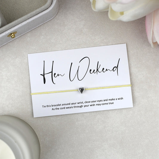 CLEARANCE - Hen Weekend Wish Bracelet | Heart Charm