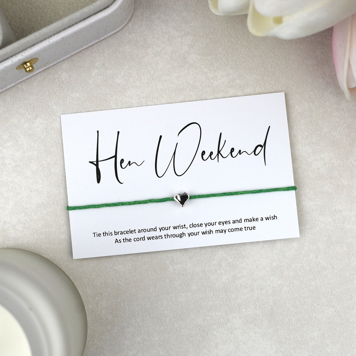 CLEARANCE - Hen Weekend Wish Bracelet | Heart Charm
