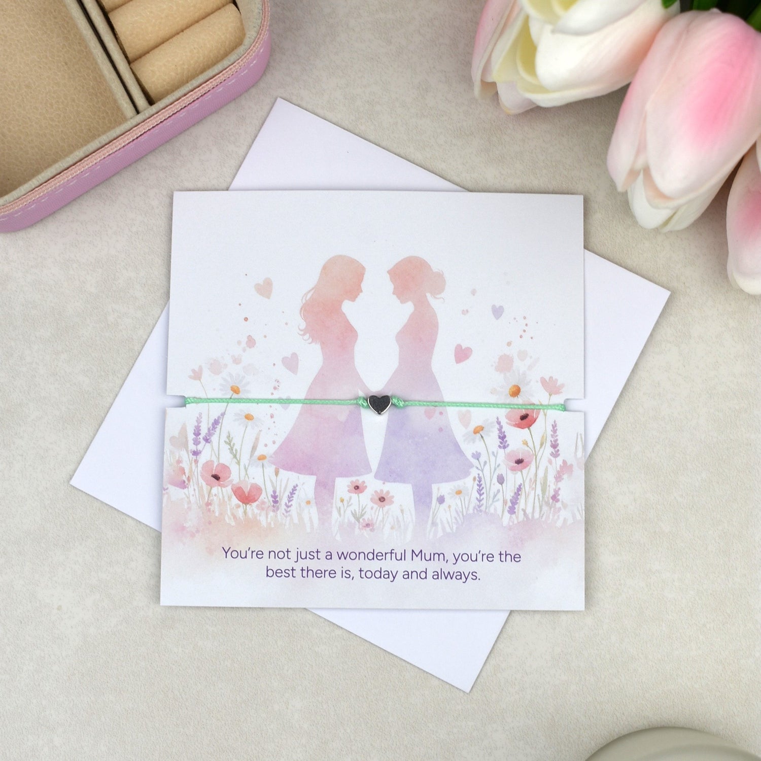 Elegant Mum bracelet gift, perfect birthday present or Mother’s Day jewellery, sentimental keepsake to show love and appreciation, thoughtful and meaningful bracelet for Mum’s of all ages to treasure every day.