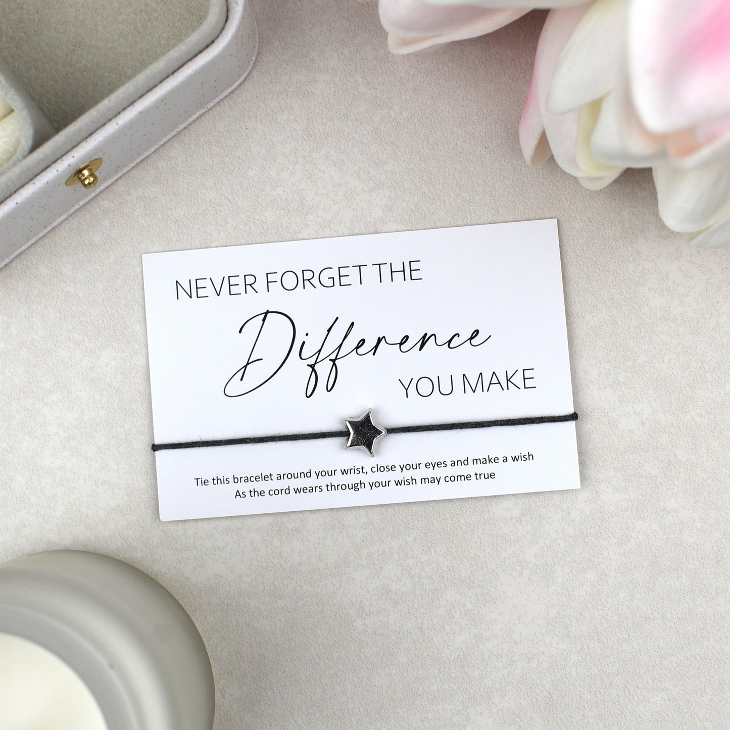CLEARANCE - Never Forget The Difference You Make Wish Bracelet