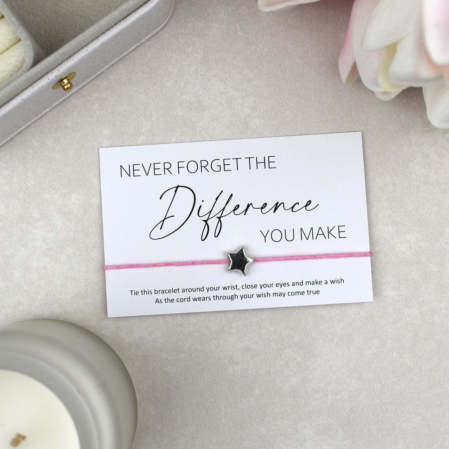 CLEARANCE - Never Forget The Difference You Make Wish Bracelet