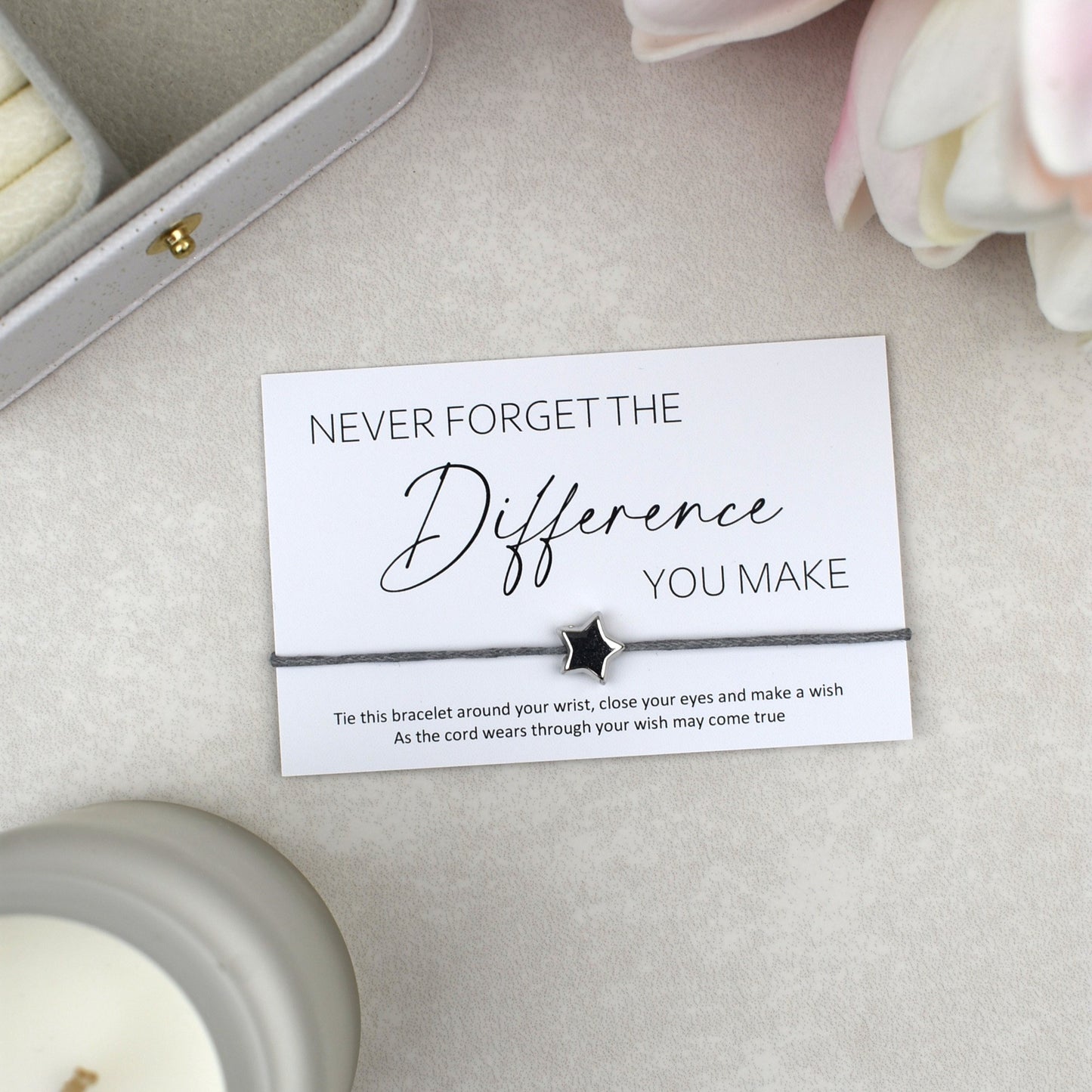 CLEARANCE - Never Forget The Difference You Make Wish Bracelet