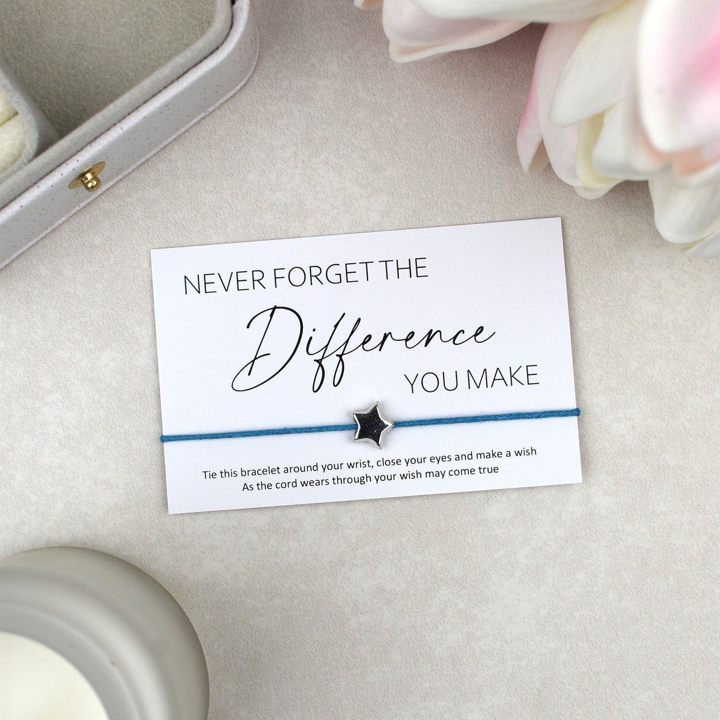 CLEARANCE - Never Forget The Difference You Make Wish Bracelet