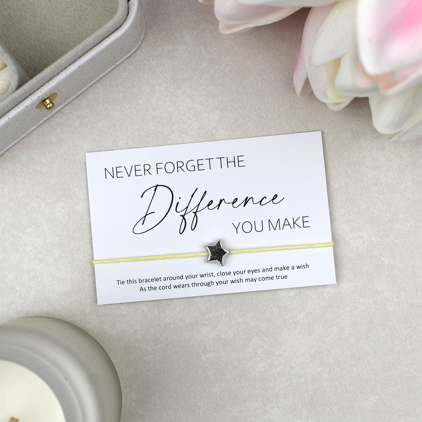 CLEARANCE - Never Forget The Difference You Make Wish Bracelet