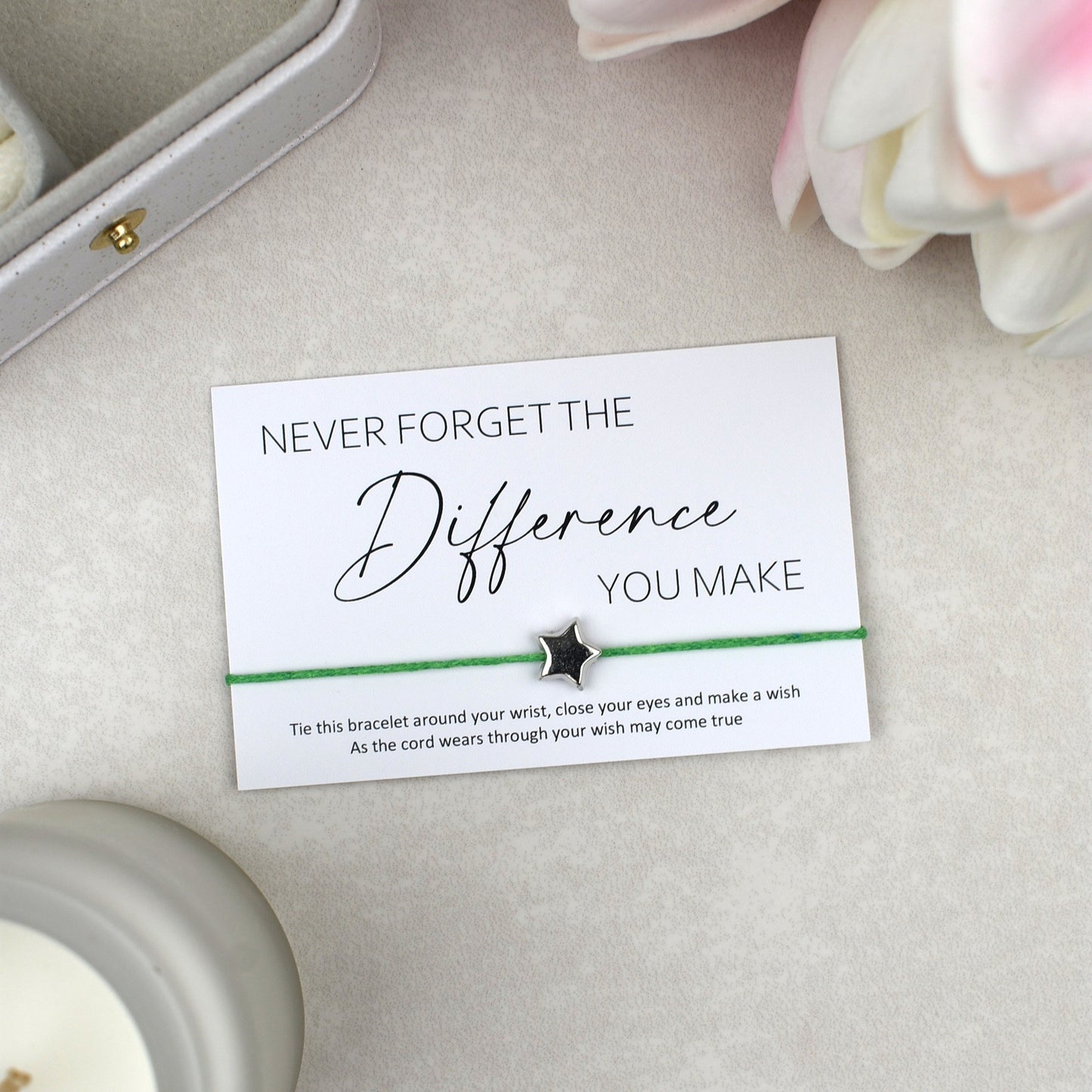 CLEARANCE - Never Forget The Difference You Make Wish Bracelet