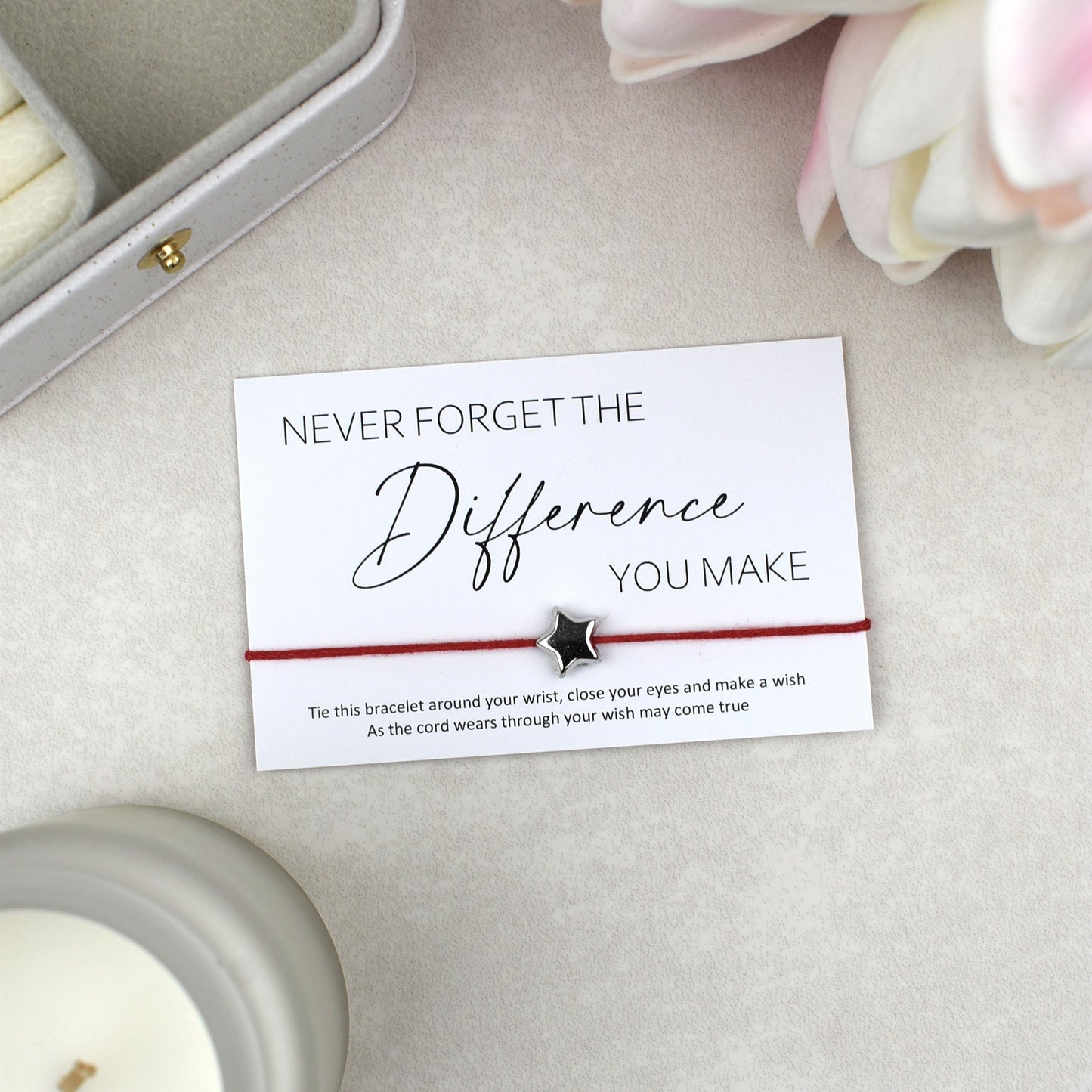 CLEARANCE - Never Forget The Difference You Make Wish Bracelet