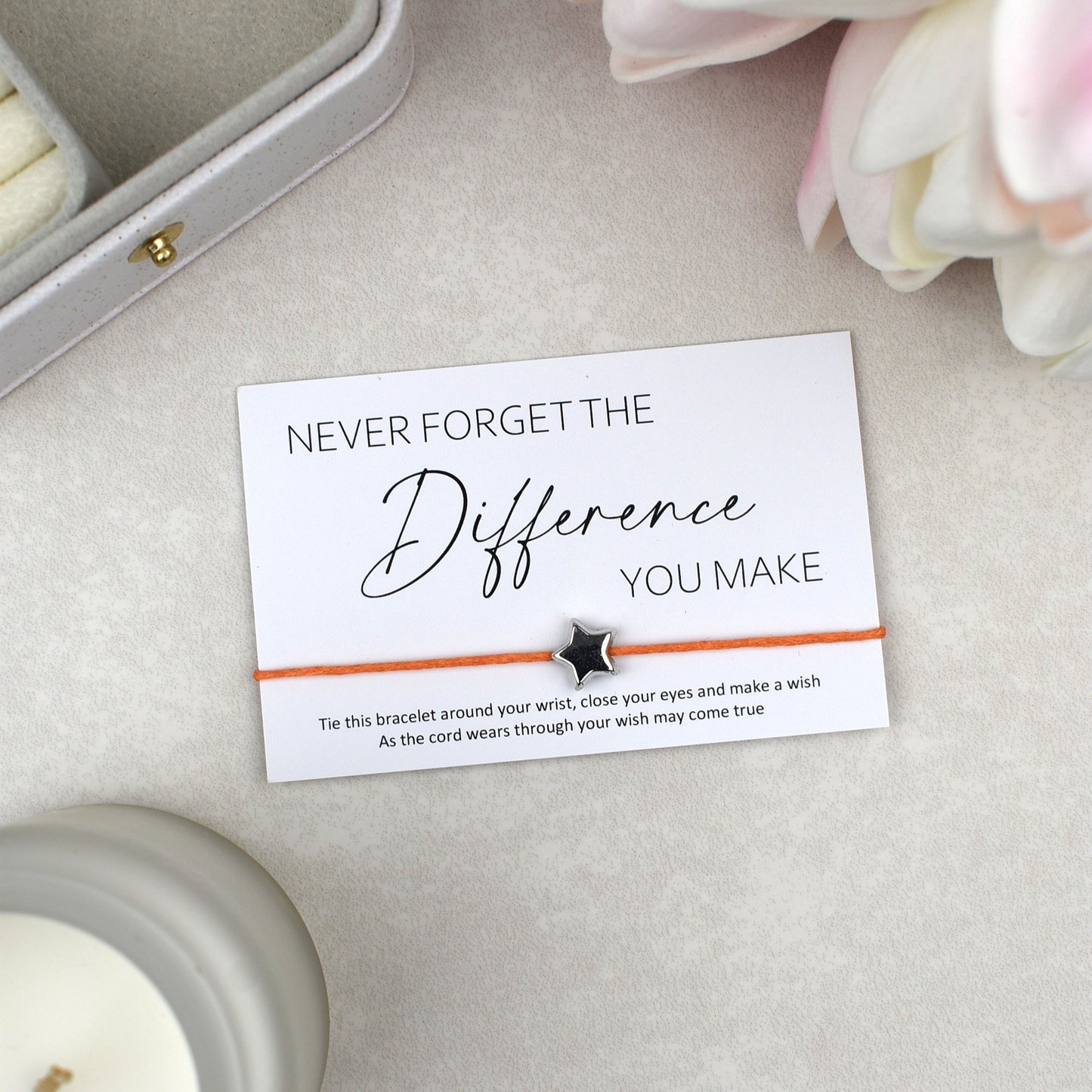 CLEARANCE - Never Forget The Difference You Make Wish Bracelet