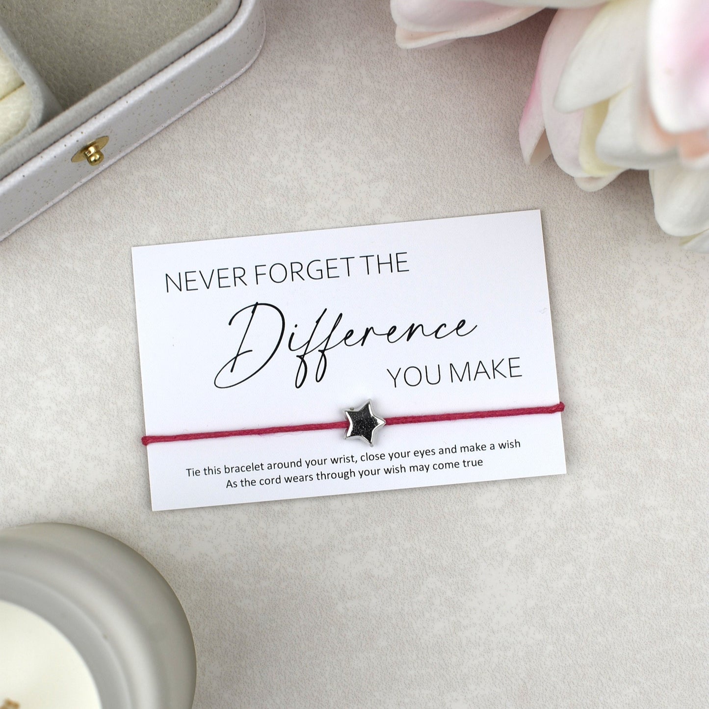 CLEARANCE - Never Forget The Difference You Make Wish Bracelet