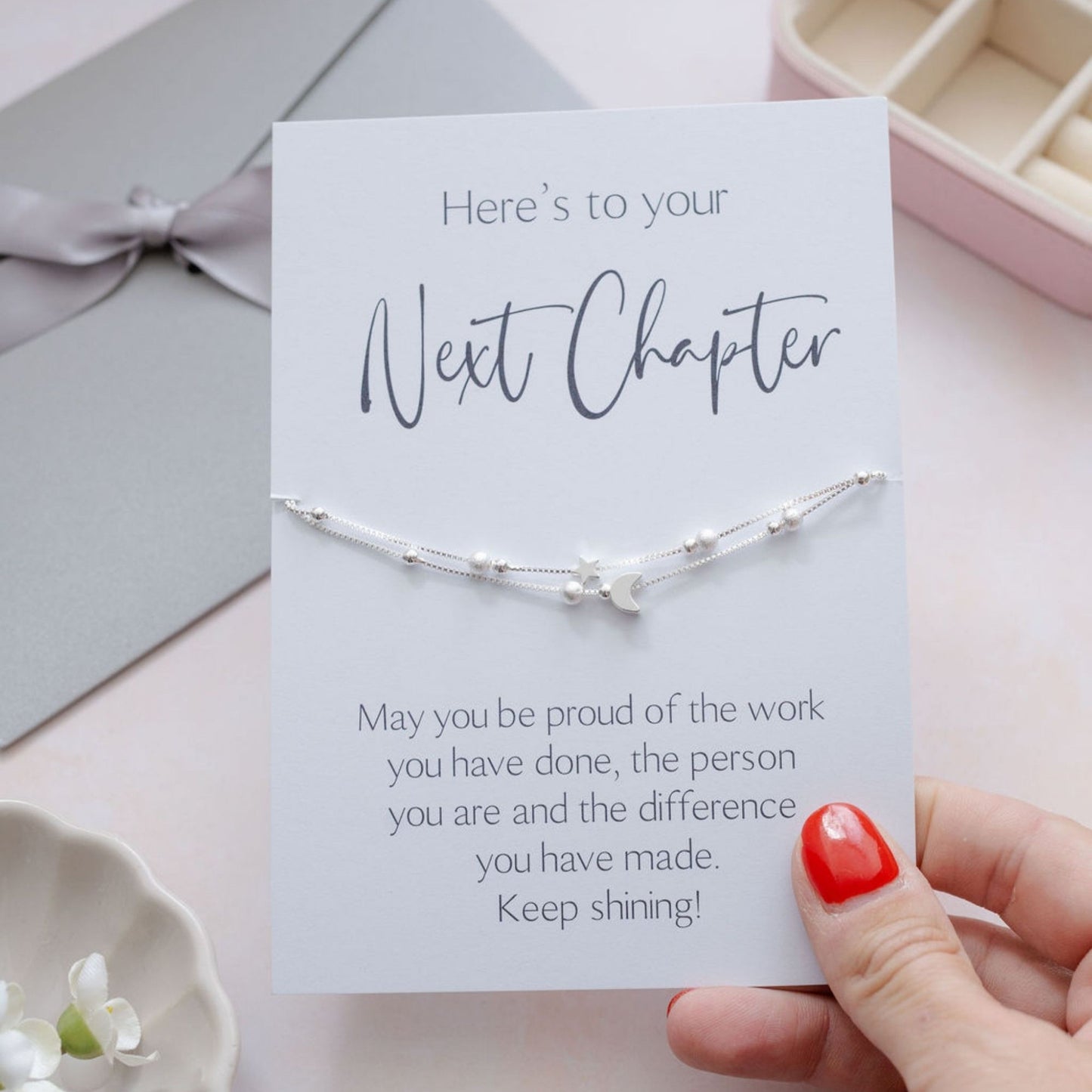 Next Chapter Bracelet - Star & Moon Charms