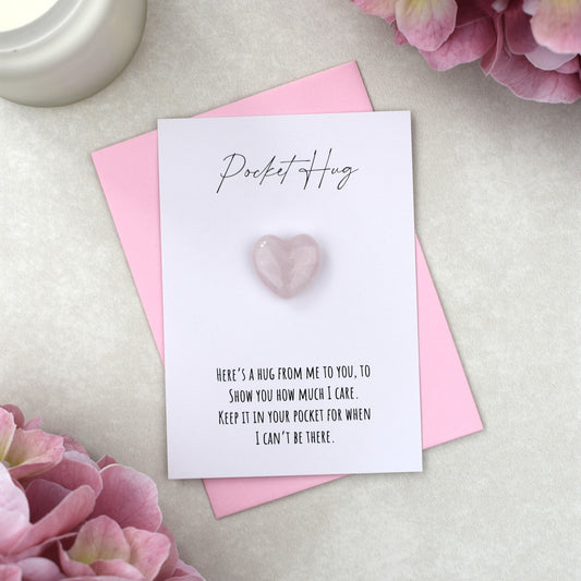 CLEARANCE - Rose Quartz Pocket Hug
