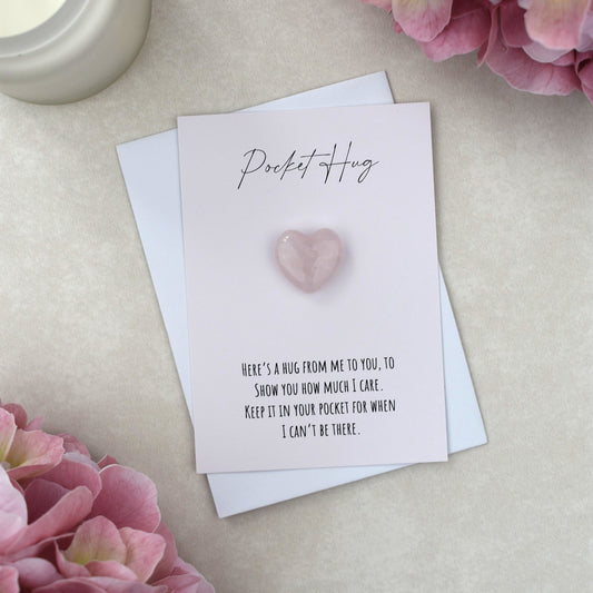CLEARANCE - Rose Quartz Pocket Hug