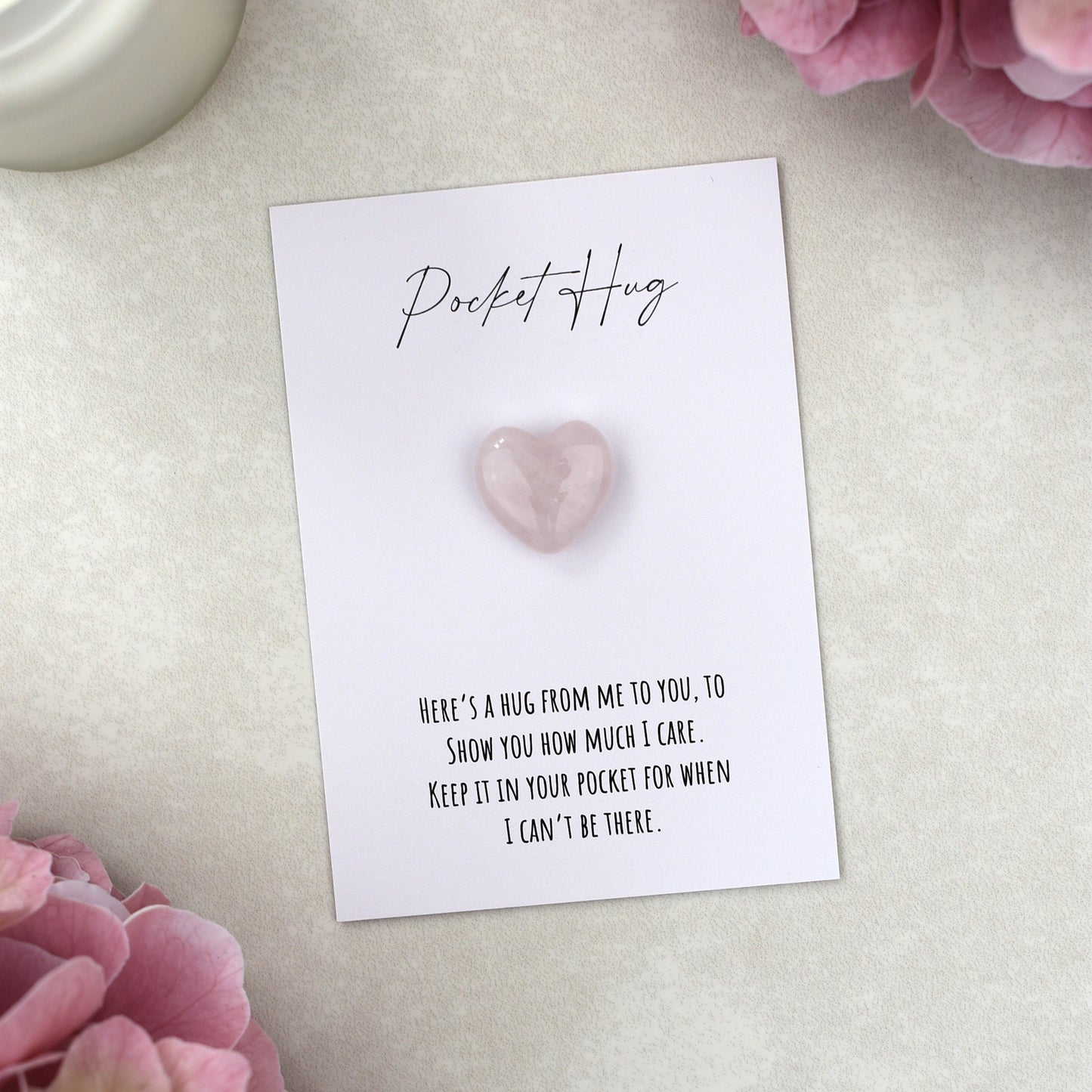CLEARANCE - Rose Quartz Pocket Hug