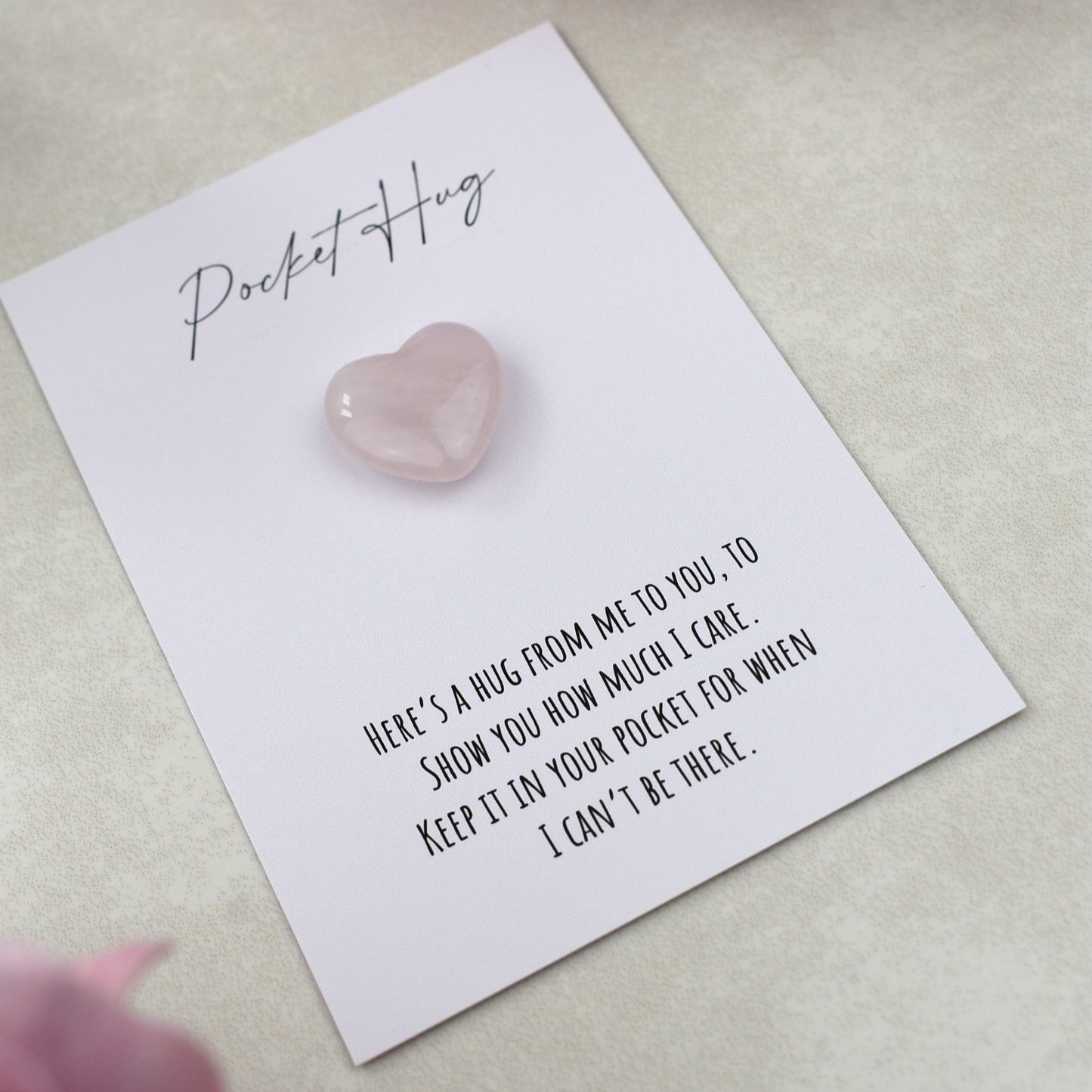 CLEARANCE - Rose Quartz Pocket Hug