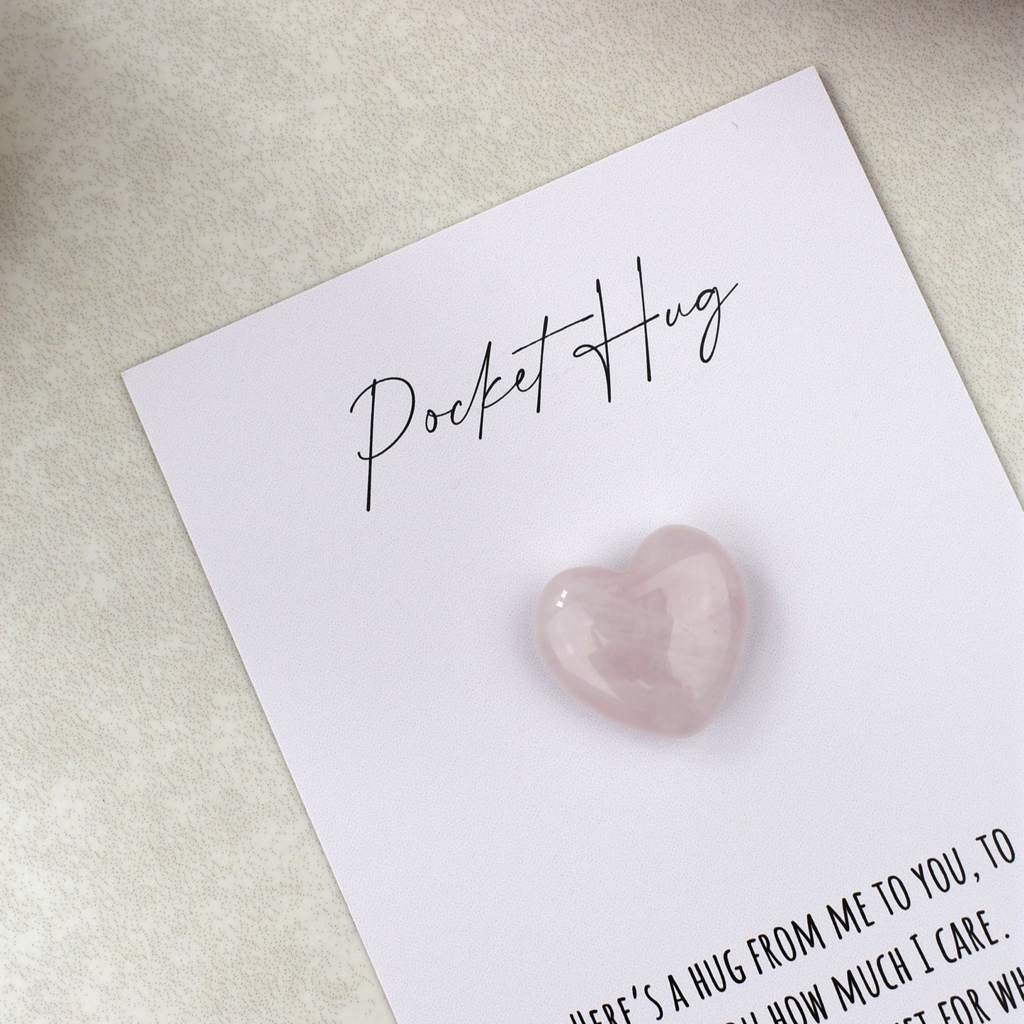 CLEARANCE - Rose Quartz Pocket Hug