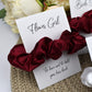 Burgundy Wedding Hair Scrunchie