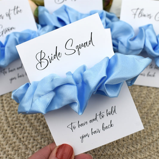 Light Blue Wedding Hair Scrunchie
