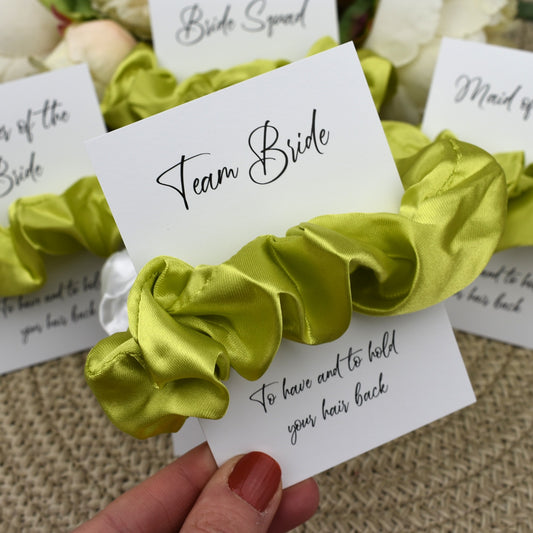 Lime Green Wedding Hair Scrunchie