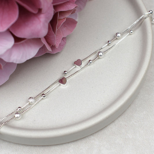 Happy 13th Birthday Silver Heart Bracelet | Teen Girl Birthday Gift