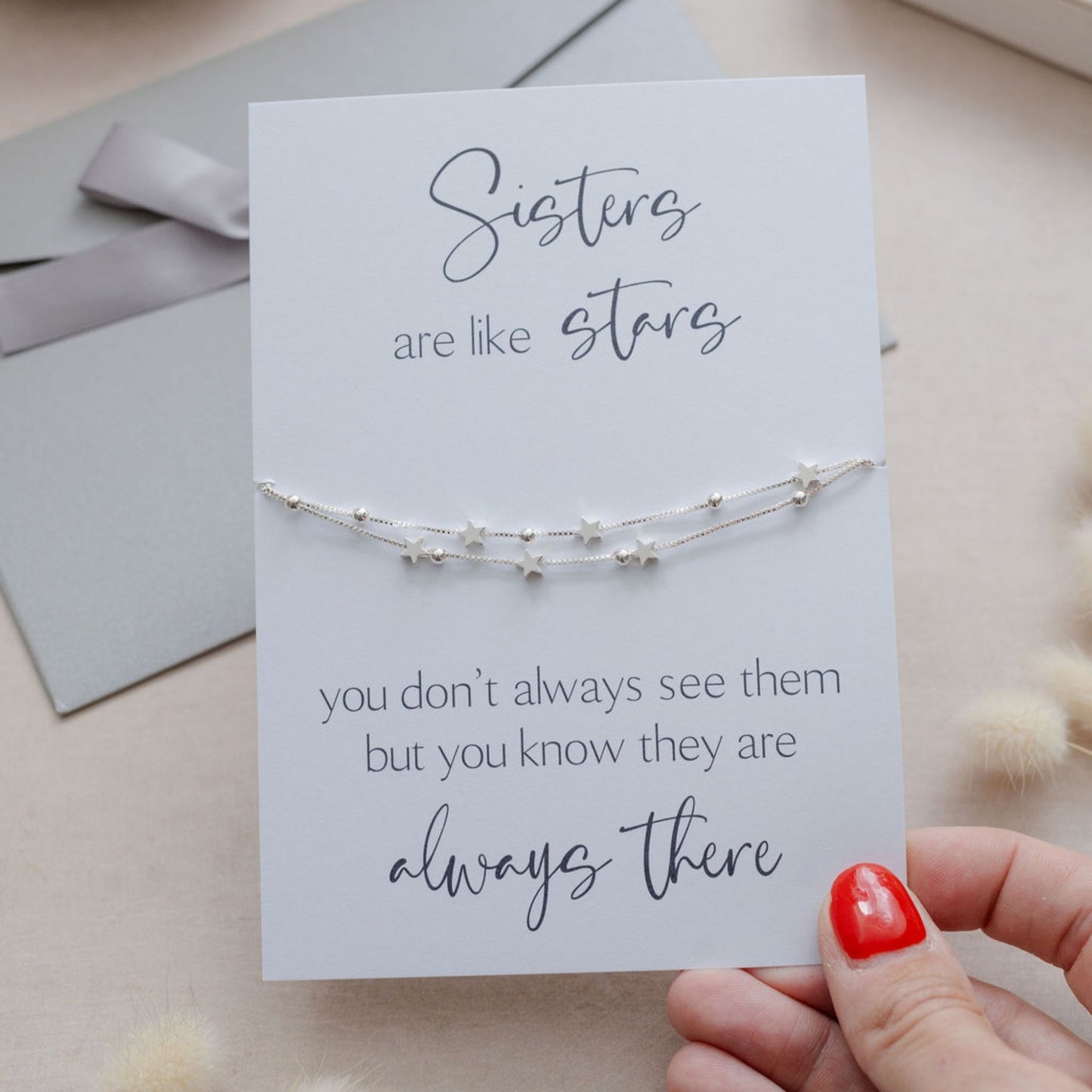 Sisters Are Like Stars Bracelet - Star Charms