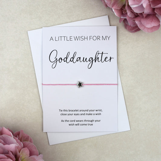 CLEARANCE - A Little Wish For My Goddaughter Wish Bracelet