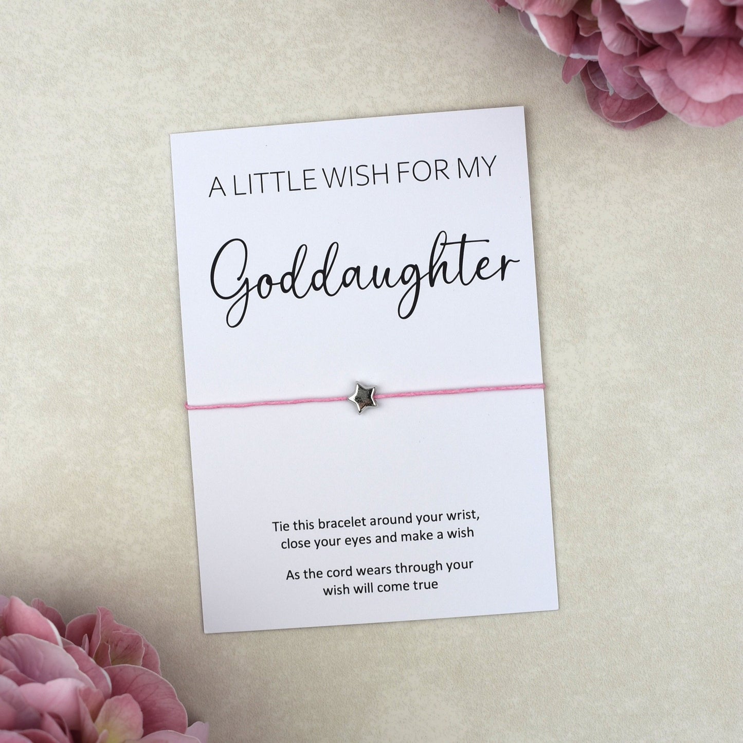 CLEARANCE - A Little Wish For My Goddaughter Wish Bracelet