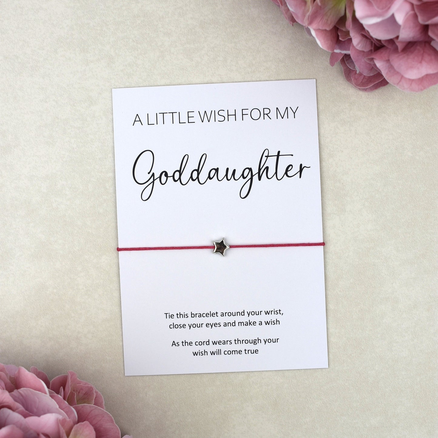 CLEARANCE - A Little Wish For My Goddaughter Wish Bracelet