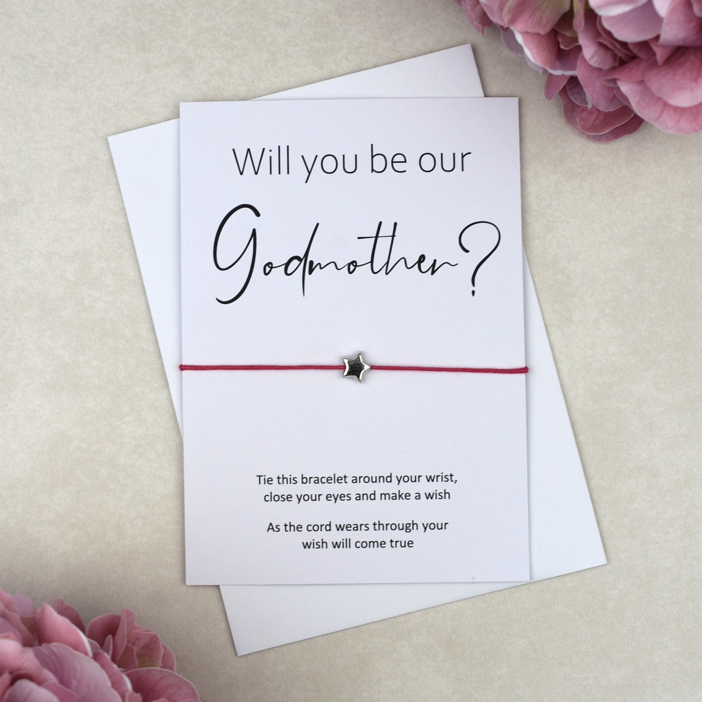 CLEARANCE - Will You Be Our Godmother Wish Bracelet