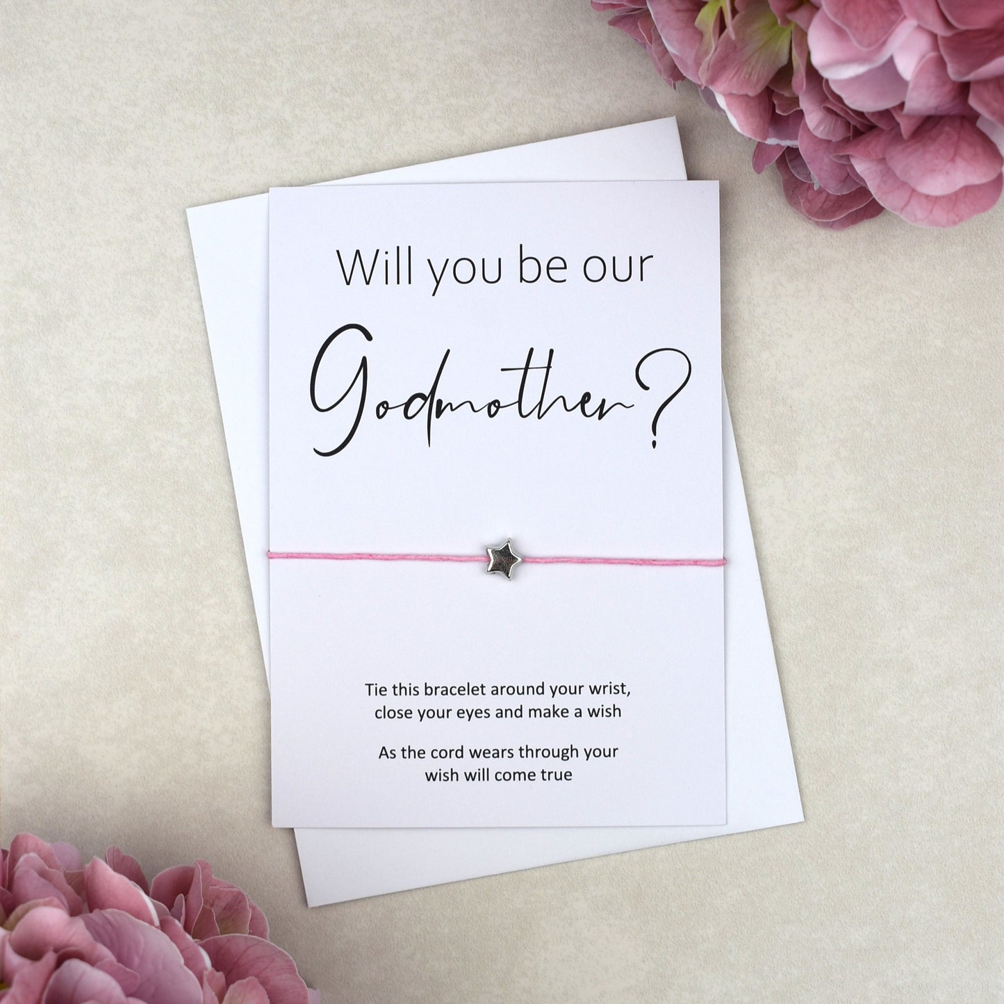 CLEARANCE - Will You Be Our Godmother Wish Bracelet